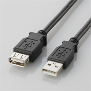 エレコム(ELECOM) USB2.0延長ケーブル/A-Aメスタイプ/ノーマル/0.5m/ブラック U2C-E05BK