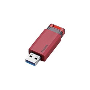 ELECOM エレコム エレコム MF-PKU3032GRD USBメモリー USB3.1 Gen1 対応 ノック式 オートリターン機能付 32GB レッド