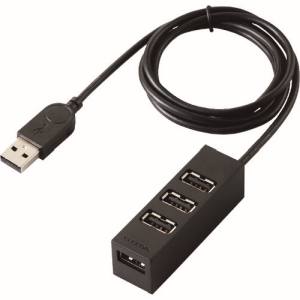 エレコム ELECOM エレコム U2H-TZ427BBK 4ポート 機能主義USBハブ 長ケーブル ブラック