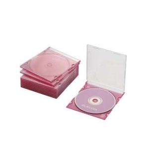 エレコム ELECOM CD/DVDスリムプラケース/1枚収納/10パック/クリアピンク CCD-JSCS10CPN