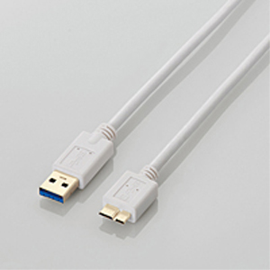 エレコム(ELECOM) USB3.0ケーブル/A-microBタイプ/スタンダード/1.5m/ホワイト USB3-AMB15WH