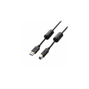 エレコム(ELECOM) USB3.0ケーブル/A-Bタイプ/フェライトコア/1m/ブラック USB3-BF10BK