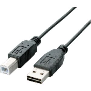 エレコム(ELECOM) USB2.0ケーブル/リバーシブルコネクタ/A-Bタイプ/ノーマル/2m/ブラック U2C-DB20BK
