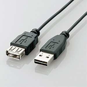 エレコム(ELECOM) USB2.0ケーブル/リバーシブルコネクタ/A-A延長タイプ/ノーマル/1m/ブラック U2C-DE10BK
