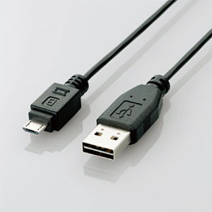 エレコム(ELECOM) USB2.0ケーブル/リバーシブルコネクタ/A-MicroBタイプ/ノーマル/1m/ブラック U2C-DAMB10BK