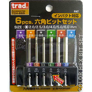 TRAD TRAD TCH-665 6PCヘクスビットセット 三共コーポレーション
