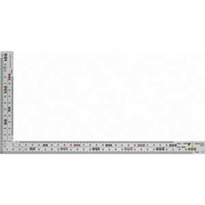 シンワ測定 SHINWA シンワ測定 10425 曲尺厚手広巾 シルバー 30cm 表裏同目 8段目盛 マグネット付 JIS
