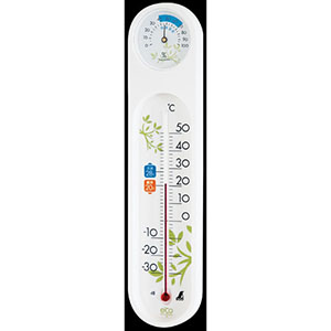 シンワ測定 SHINWA シンワ測定 48975 温湿度計 PCオーバル エコ ホワイト