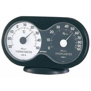 エンペックス EMPEX エンペックス TM-2782 温度 湿度計 アキュート 温度 湿度計 卓上用 ブラック×ホワイト