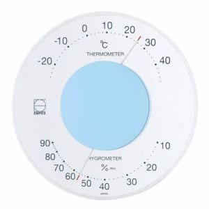エンペックス EMPEX エンペックス LV-4306 温度 湿度計 セレナ 温度 湿度計 壁掛用 ライトブルー