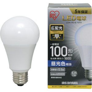 アイリスオーヤマ IRIS LED電球 E26 広配光 100形相当 昼光色 LDA14D-G-10T5