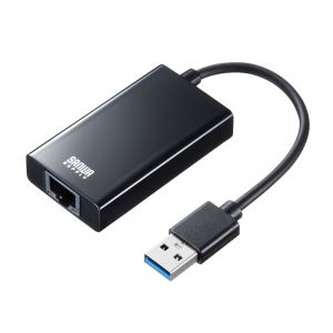 サンワサプライ SANWA SUPPLY サンワサプライ USB-CVLAN3BKN USB3.2-LAN変換アダプタ USBハブポート付 ブラック
