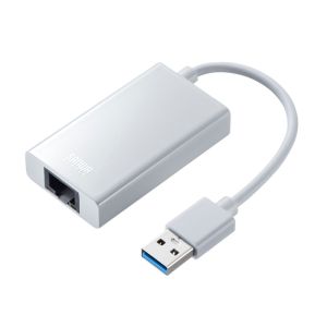 サンワサプライ SANWA SUPPLY サンワサプライ USB-CVLAN3WN USB3.2-LAN変換アダプタ USBハブポート付 ホワイト