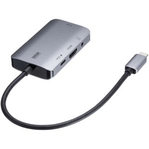 サンワサプライ SANWA SUPPLY サンワサプライ AD-ALCHV02 USB Type C-HDMI VGA変換アダプタ 4K 30Hz PD対応