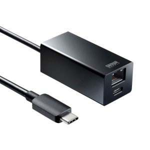 サンワサプライ SANWA SUPPLY サンワサプライ USB-3TCH32BK ギガビットLANアダプタ USB Type-Cハブ付き