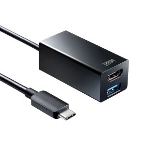 サンワサプライ SANWA SUPPLY サンワサプライ USB-3TCH35BK HDMI変換アダプタ USB Type-Cハブ付き