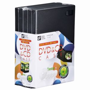 オーム電機 OHM オーム電機 DVD&CDケース 1枚収納×5個パック OA-RDVD-5PK 01-3279
