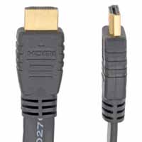 オーム電機 OHM オーム電機 HDMI フラットケーブル 1m 黒 VIS-C10F-K 05-0273