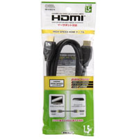 オーム電機 OHM オーム電機 HDMIケーブルビニールパック 1.5m VIS-C15ELP-K 05-0280