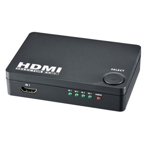 オーム電機 OHM オーム電機 HDMIセレクター 4ポート 黒 AV-S04S-K 05-0577