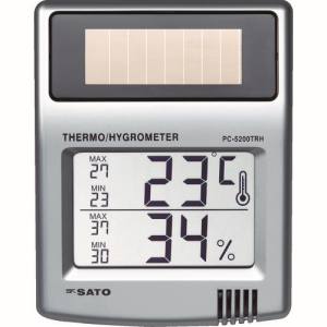 佐藤計量器製作所 skSATO 佐藤計量器 PC-5200TRH ソーラーデジタル温湿度計