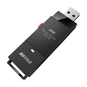 バッファロー バッファロー SSD-SCT1.0U3-BA PC対応 USB3.2 Gen2 TV録画 スティック型SSD 1TB ブラック Type-C付属