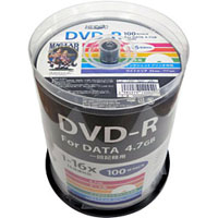 ハイディスク HI DISC ハイディスク HDDR47JNP100 データ用DVD-R 4.7GB 100枚 16倍速 磁気研究所