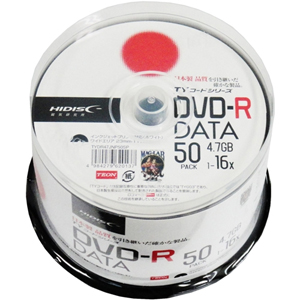ハイディスク HI DISC ハイディスク TYDR47JNP50SP データ用DVD-R 4.7GB 50枚 16倍速 TYコード 磁気研究所