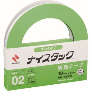 ニチバン Nichiban ニチバン NW-10ECO 両面テープ ナイスタック 10mmX20m 大巻 エコのり仕様 エコマーク認定商品
