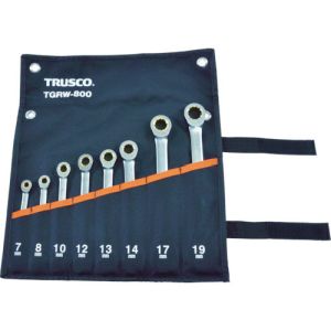 トラスコ TRUSCO トラスコ TGRW-800 ラチェットコンビネーションレンチセット スタンダード 8本組 TRUSCO