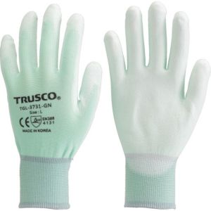 トラスコ TRUSCO トラスコ カラーナイロン手袋PU手のひらコート グリーン L TGL-3731-GN-L