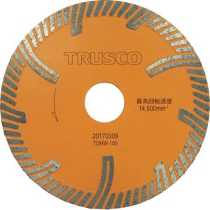 トラスコ TRUSCO トラスコ ダイヤモンドカッタープロテクトウエーブ 105×1.7T×20 TDHW-105